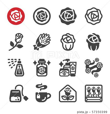 rose icon set 57350399