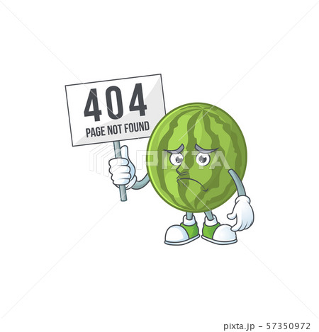 Pouting with bring board cartoon watermelon isolated on white background Pouting with bring board cartoon watermelon isolated on white background 57350972