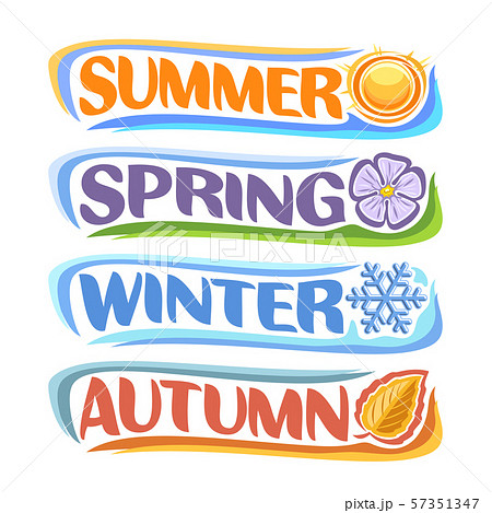 Vector set for Four Seasons 57351347