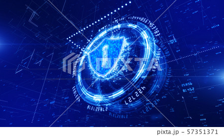 HUD and Shield Icon of Cyber Security, Digital 57351371