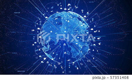 Technology Network Data Connection, Digital 57351408