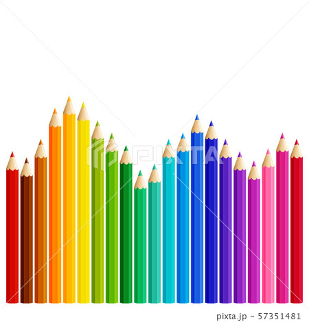 Wave of colored pencils 57351481