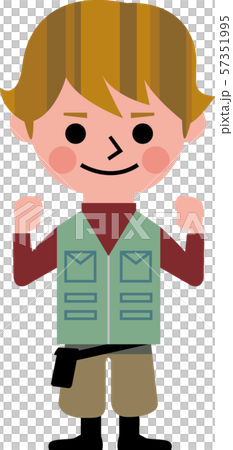 ガッツポーズするとび職 57351995