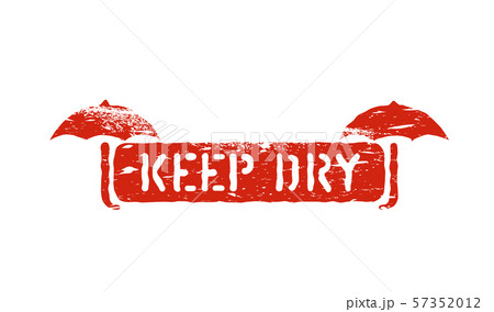 Vector grungy Umbrella symbols and inky red Keep Dry box sign isolated for logistics, deivery cargo Vector grungy Umbrella symbols and inky red Keep Dry box sign isolated for logistics, deivery cargo 57352012