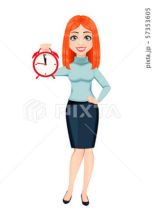 Young beautiful redhead business woman 57353605