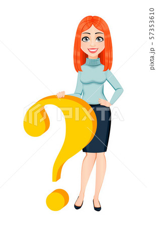 Young beautiful redhead business woman 57353610
