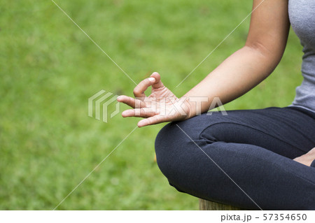 Woman do yoga outdoor, Yoga in the park Woman do yoga outdoor, Yoga in the park 57354650