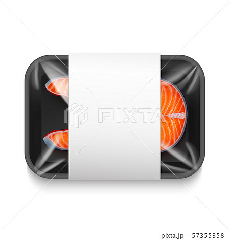 Isolated Fish Salmon Steak in Realistic Style 57355358
