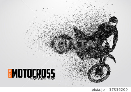 Motocross drivers silhouette. Vector illustration Motocross drivers silhouette. Vector illustration 57356209
