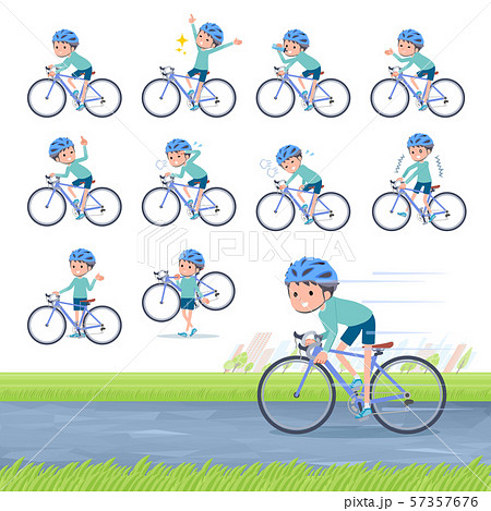 flat type blue clothing boy_road bike 57357676