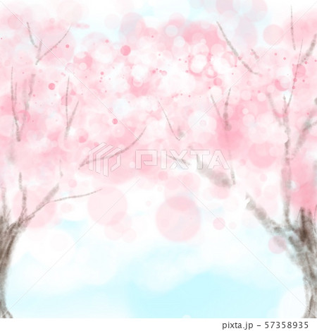 桜 木 満開 イラスト 素材 桜 木 満開 イラスト 素材 57358935