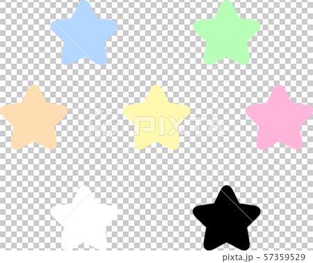 7 color stars - Stock Illustration [57359529] - PIXTA