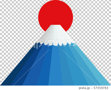 日本の象徴 富士山のイラスト 背景無し のイラスト素材