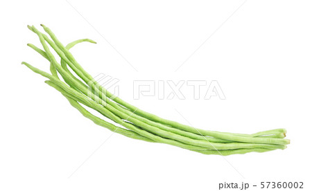 Fresh bunch green yard long bean on white background. Fresh bunch green yard long bean on white background. 57360002