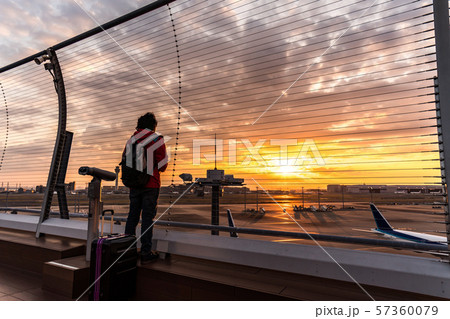 People silhouette outside Observation Deck. Tokyo People silhouette outside Observation Deck. Tokyo 57360079