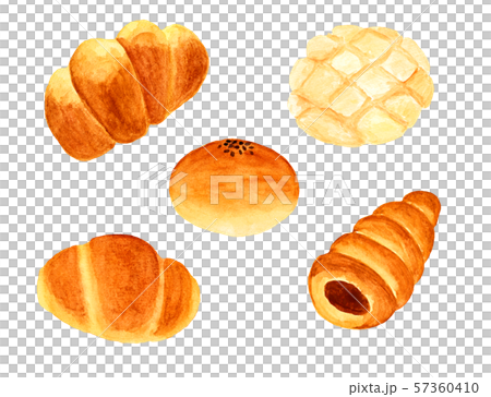 いろいろなパン(水彩画) 57360410