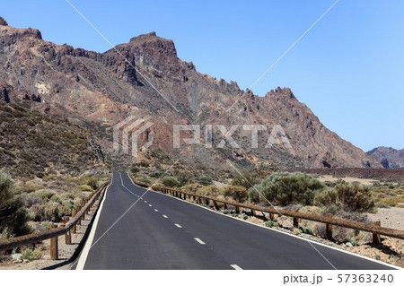 mountain road in Teide National Park. Tenerife 57363240