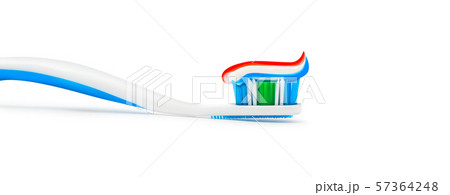 Toothpaste toothbrush isolated on white background Toothpaste toothbrush isolated on white background 57364248