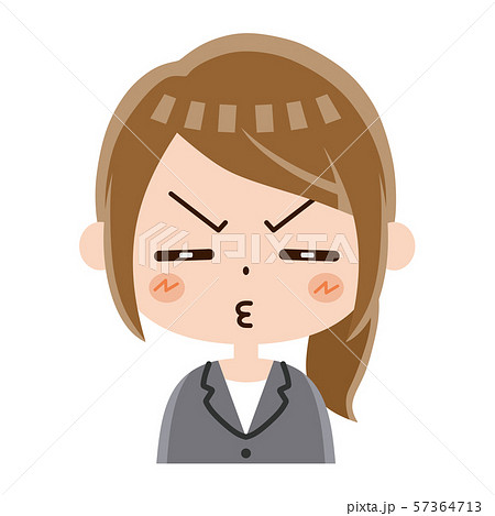 ビジネスウーマン 表情 不満 ビジネスウーマン 表情 不満 57364713