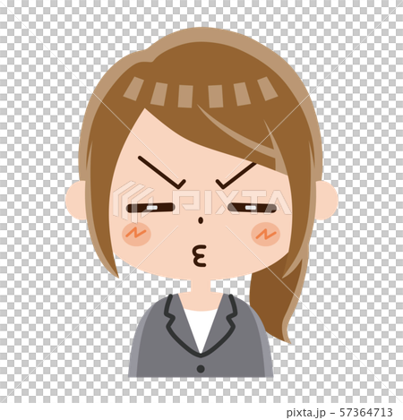 ビジネスウーマン 表情 不満 ビジネスウーマン 表情 不満 57364713