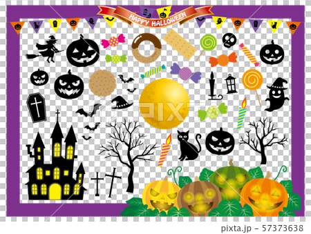 ハロウィンイラスト素材セットのイラスト素材 [57373638] - PIXTA