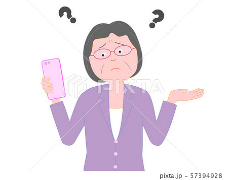 コンピューターのトラブルに困っている高齢者 コンピューターのトラブルに困っている高齢者 57394928