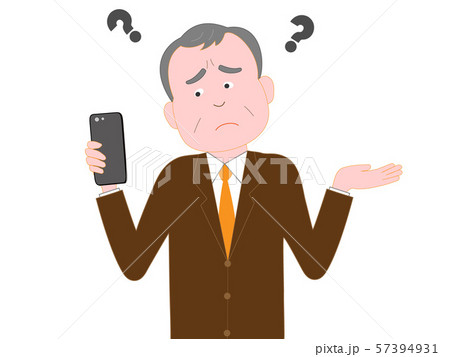 コンピューターのトラブルに困っている高齢者 コンピューターのトラブルに困っている高齢者 57394931
