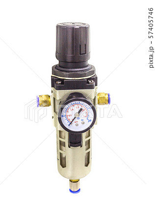 Meter air compressor isolated on white background 57405746