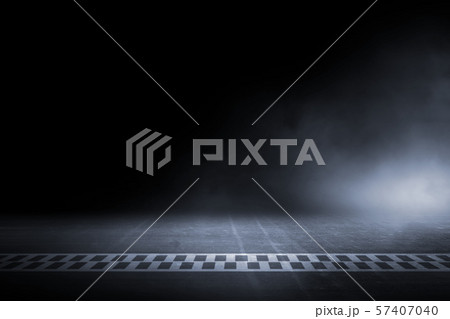 Race track finish line racing on night 57407040