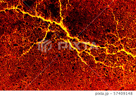 heat red cracked ground texture after eruption 57409148