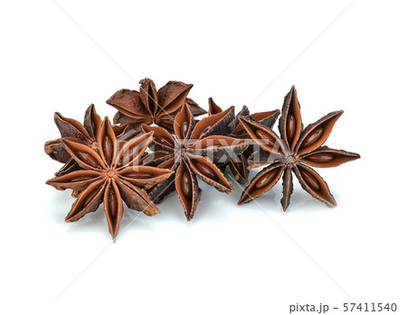 star anise spice isolated on white background star anise spice isolated on white background 57411540