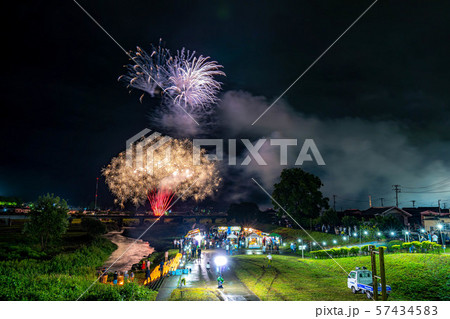 花火　大船渡市　灯篭流し　【岩手県】 57434583