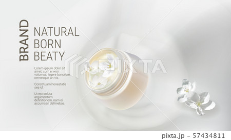 Poster for organic natural cream with jasmine Poster for organic natural cream with jasmine 57434811