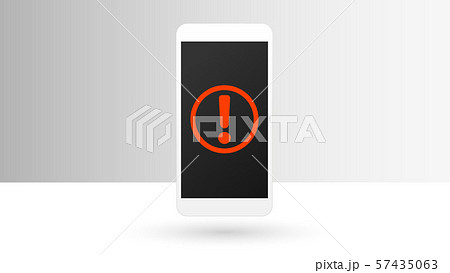 Alert notification on smartphone screen 57435063