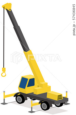 クレーン車のイラスト素材 57436845 Pixta