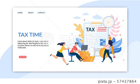 Informational Poster is Written Tax Time Lettering 57437864