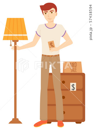Second Selling of Goods, Furniture Sale Vector Second Selling of Goods, Furniture Sale Vector 57438594