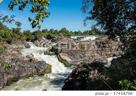 Somphamit Waterfalls or Liphi Waterfalls at Don Khone island in Laos 57438706