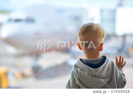 Two year old boy at the airport 57439508