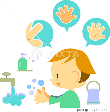 健康管理 手洗い 子どものイラスト素材