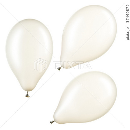 Set of white helium balloons, element of decorations 57440879