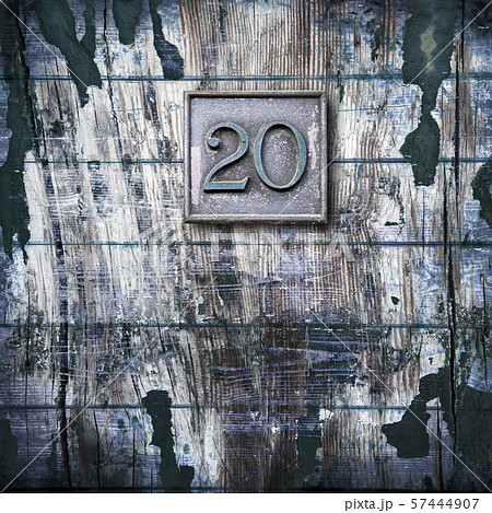 Number twenty on wooden background 57444907