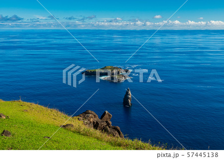 Tangata matu islets in Rapa Nui, top view Tangata matu islets in Rapa Nui, top view 57445138