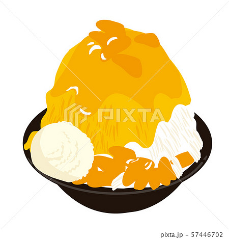 台湾かき氷　マンゴー　イラスト 57446702