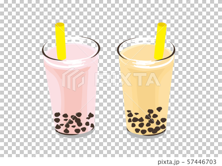 タピオカミルクティー　イラスト 57446703