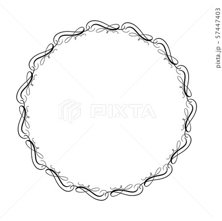 Calligraphic vector wedding frame wreath with place for text. Isolated flourish vintage element for Calligraphic vector wedding frame wreath with place for text. Isolated flourish vintage element for 57447403