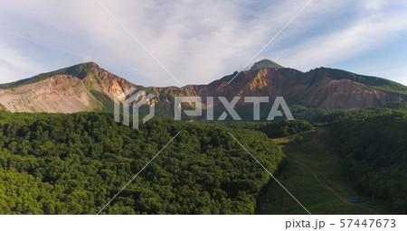 裏磐梯からの磐梯山空撮 裏磐梯からの磐梯山空撮 57447673