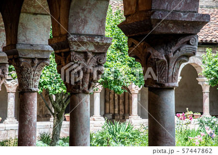 Cloister with areches and columns in NYC Cloister with areches and columns in NYC 57447862