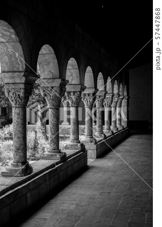 Cloister with areches and columns in NYC Cloister with areches and columns in NYC 57447868