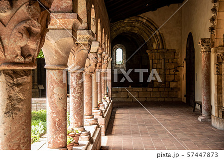 Cloister with areches and columns in NYC 57447873
